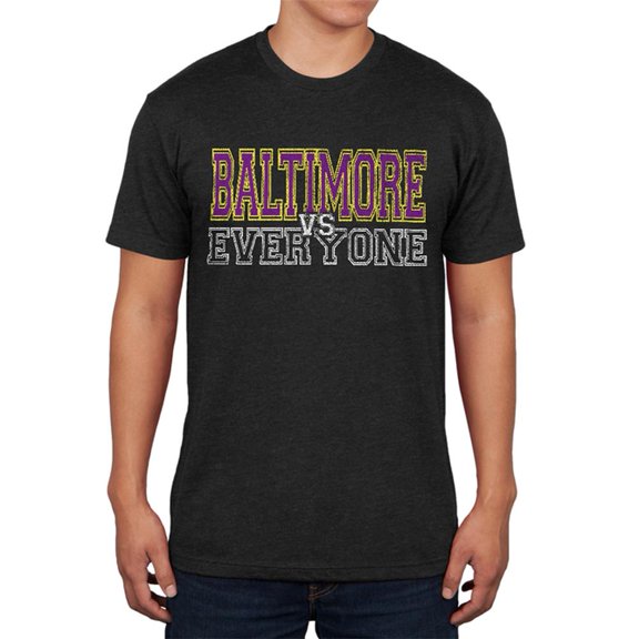 Baltimore VS Everyone Vintage Distressed Mens Soft T Shirt Vintage Black 2XL