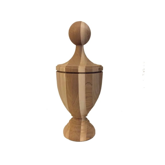 Baltimore Wood Finial, Western Red Cedar – Decorative Post Cap for 4x4 or 6x6 Posts, Unfinished, Made in USA