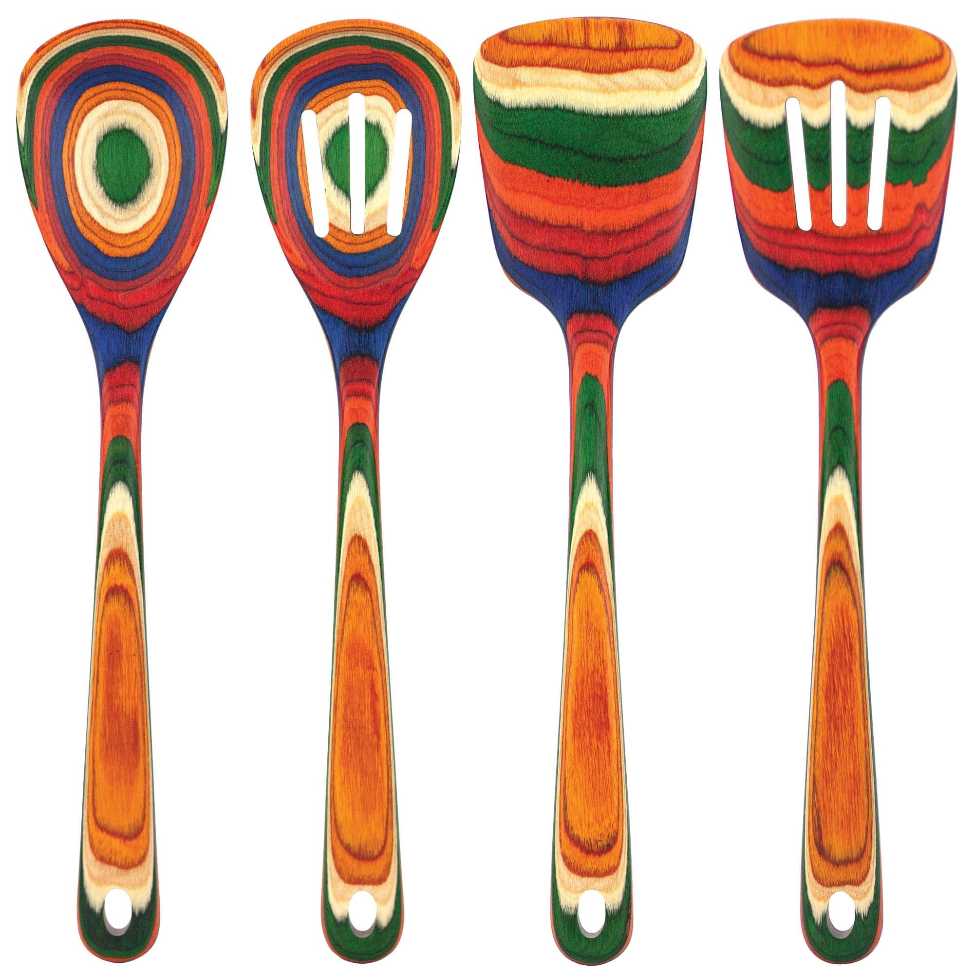 Baltique Marrakesh Multicolor Birch Wood Cooking Utensil Set