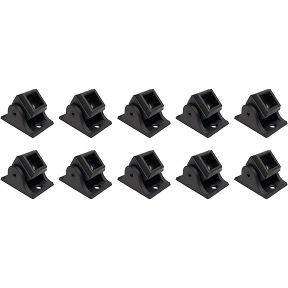 Baluster Screw Down Swivel Shoe with Set of Screws - for Use with 1/2" Square Iron Balusters - Set of 10 (Satin Black) - DH-61