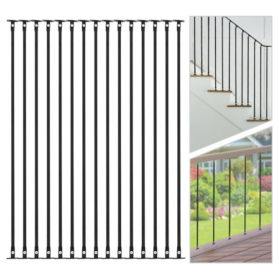 Balusters for Deck Rail Metal Staircase Railing Design Indoor 44.48 inch 15 Pack