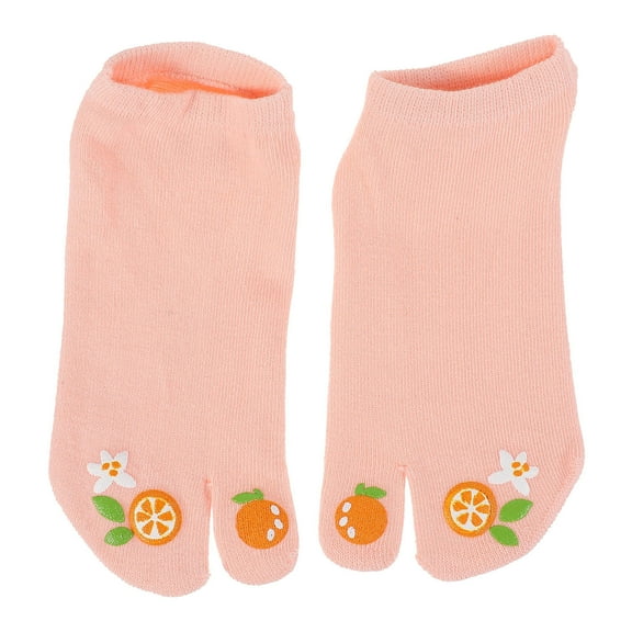 Baluue Comfortable Socks Individual Toe Design Cotton Pink 1 Pair