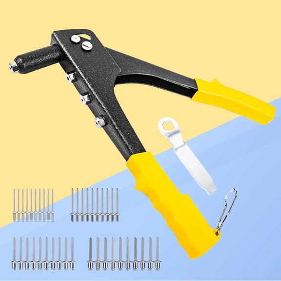 Baluue 1 Set Hand Rivet Tool Steel for Plastic Riveting with Anti-slip Handle