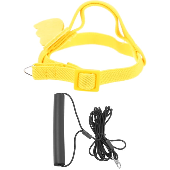Baluue Parrot Harness Training Leash Elastic Cotton Yellow 1 Set