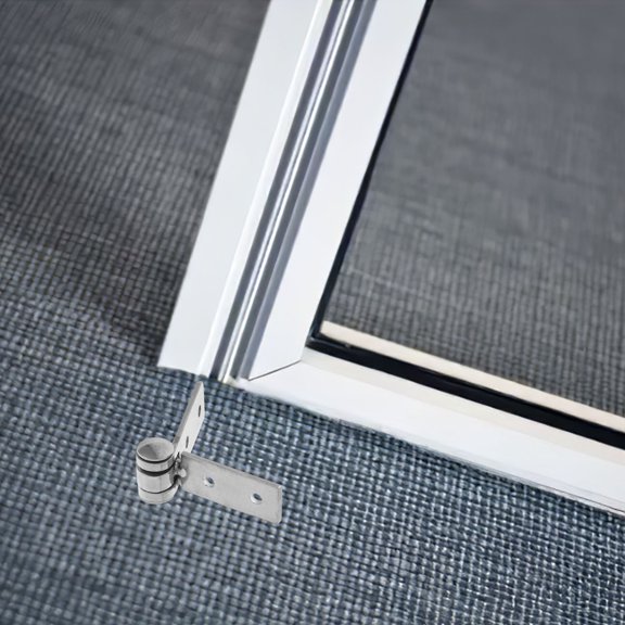 Baluue Stainless Steel Hinge Set for Frameless Window Replacement, Easy Installation, Hardware