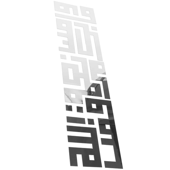 Baluue 1Set 3D Mirror Panels Wall Stickers Silver Easy Apply Home Wall Decor