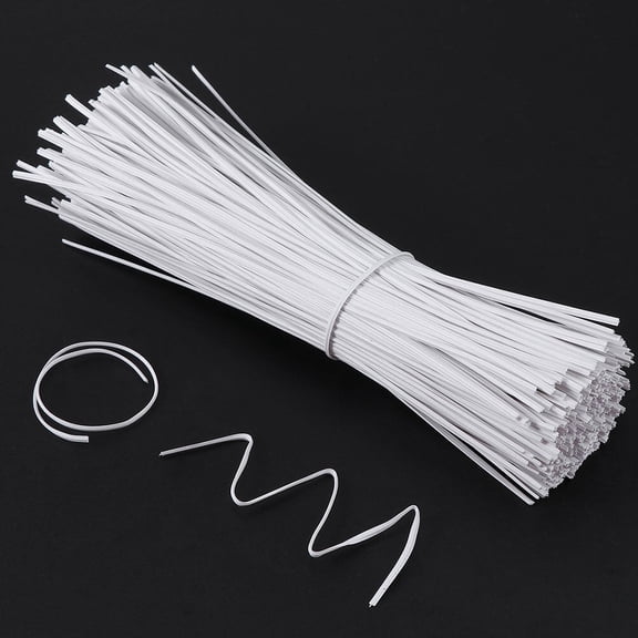 Baluue 1000Pcs Flexible White Cable Ties with Strong Galvanized Wire Core for Organizing and Securing