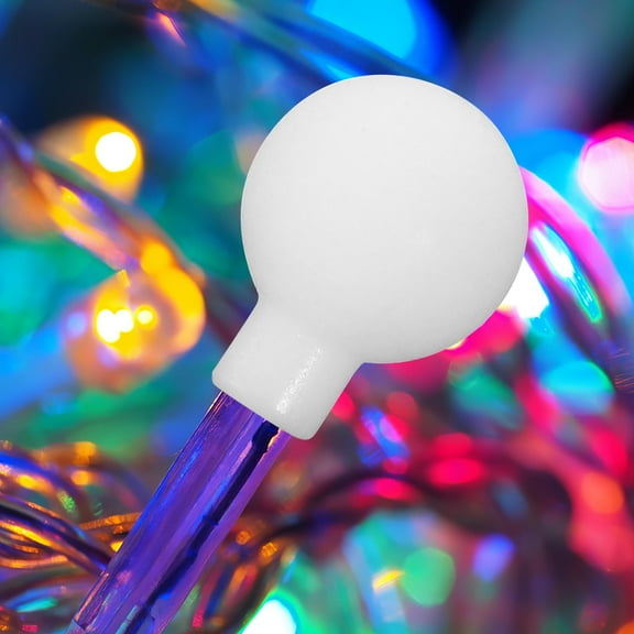 Baluue 100pcs Frosted Globe Light Covers ABS Design for LED String Lights Decoration