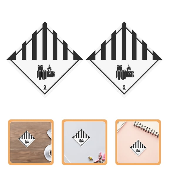 Baluue Hazardous Shipping Labels Adhesive Labels Black Vinyl 100pcs