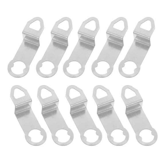Baluue 10Pcs Clock Hanging Hooks Plated Silver Metal for Quartz Wall Clock Movement Secure and Stable