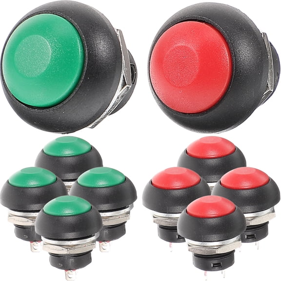 Baluue 10Pcs Doorbell Button for Apartment Self Resetting Doorbell Supply with Assorted Color Options