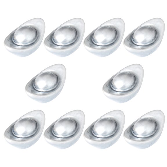 Baluue 10Pcs Plated Silver Resin Ingot Statue Decorative Desktop Ornament for Home and Office Decor