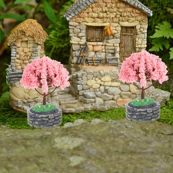 Baluue 10Pcs Tree Base Models for Diorama Landscape and Entry Way Home Decor
