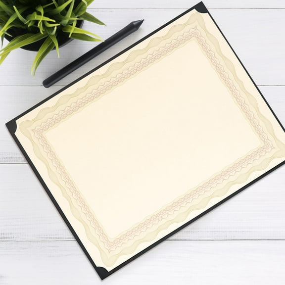 Baluue Blank Certificates with Border Writable Paper for Office Use 10pcs