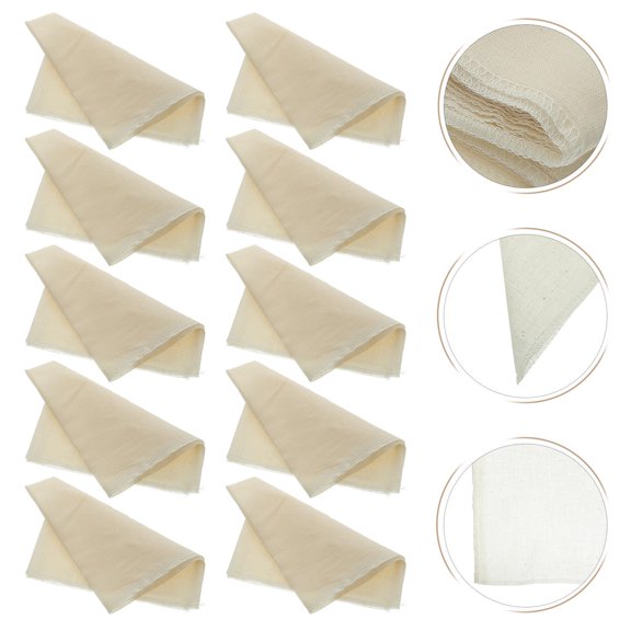 Baluue Reusable Tofu Cloth Strainer Cheesecloth Strainer Unbleached Cotton 10pcs
