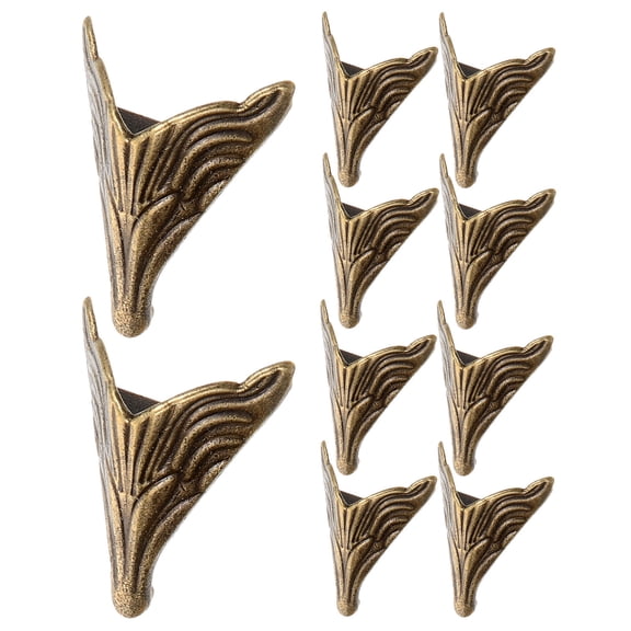 Baluue 10pcs Decorative Replacement Chair Legs Brown Zinc Alloy