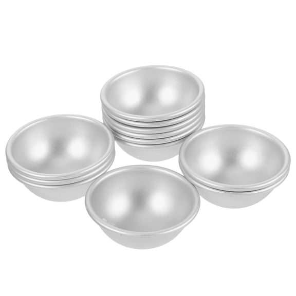 Baluue 12-Piece Aluminum Alloy Hemisphere Cake Mold Set, Round Baking Pans for Uniform Heat and Easy Cake Release
