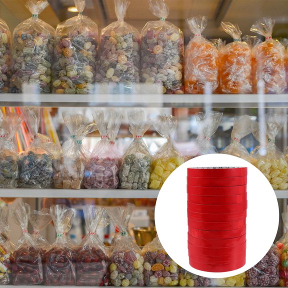 Baluue Red Bopp Packing Tape Corrosion Resistant Strong Adhesion 12Pcs