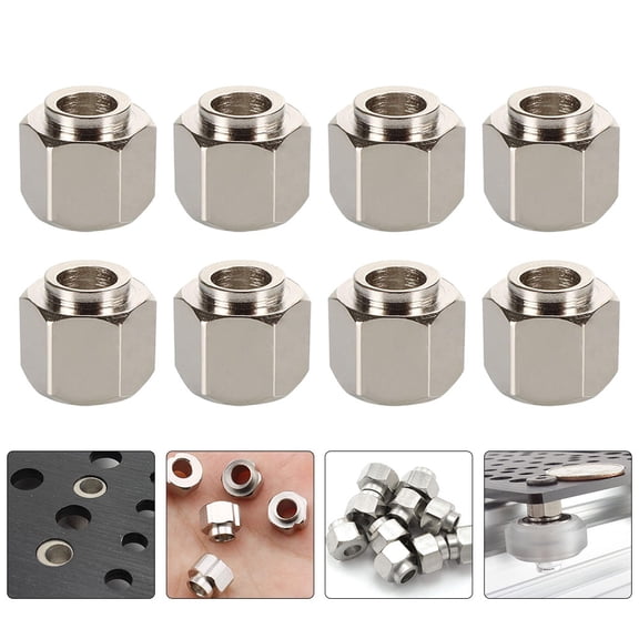 Baluue 12Pcs Silver Stainless Steel Eccentric Spacers for Aluminum 3D Printer