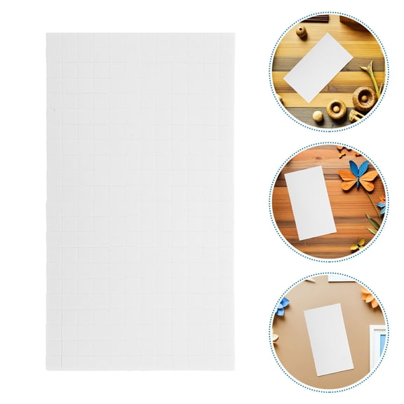 Baluue 15Sheet Double Sided Foam Adhesive Squares White Foam Tape for DIY Crafts and Photo Mounting