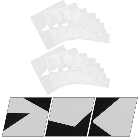 Baluue 16Pcs Multi-functional Stencils White PET Geometric Shapes Templates for Wall Home Decoration