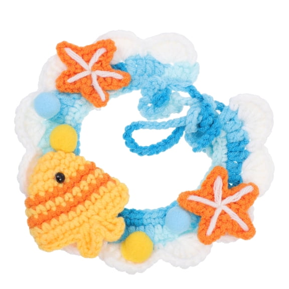 Baluue 1Pack Cat Collar Polyester Adjustable Round Daily Use for Dog Owners