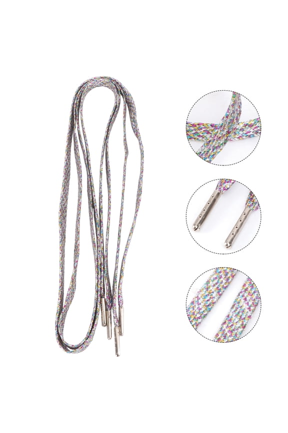 1Pair Casual Shoe Tie with Metal Tips Ideal for Controlling Tightness on Sports Footwear