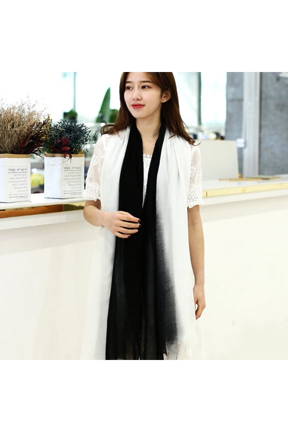 1Pc Assorted Color Sunscreen Shawl Silk Scarf Lightweight Cotton Linen Accessory