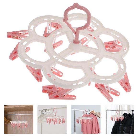Baluue 1Pc Convenient Pink Drying Rack for Household Gloves Hats and Underwear