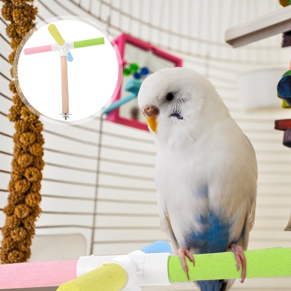 Baluue 1Pc Parrot Standing Rod Bird Perch Made from Premium Wood for Cage Accessory