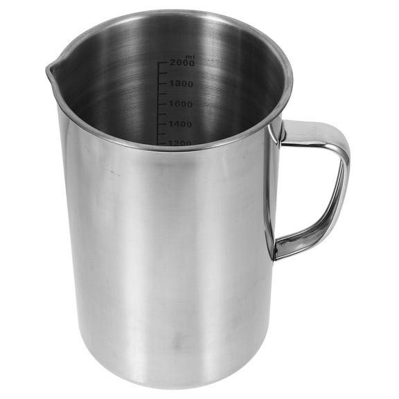 Baluue 1Pcs Laboratory Graduated Cup Silver Stainless Steel Accurate Graduations For Laboratory Tools