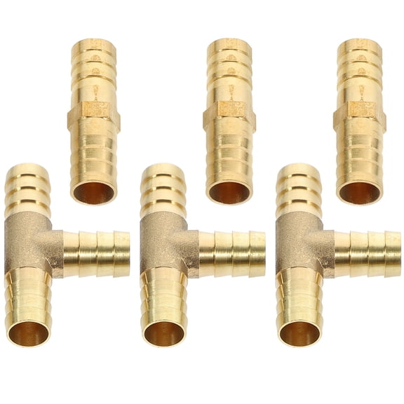 Baluue 1Set Golden Brass Crimp Fitting Hose Coupler for Pex Plumbing Projects