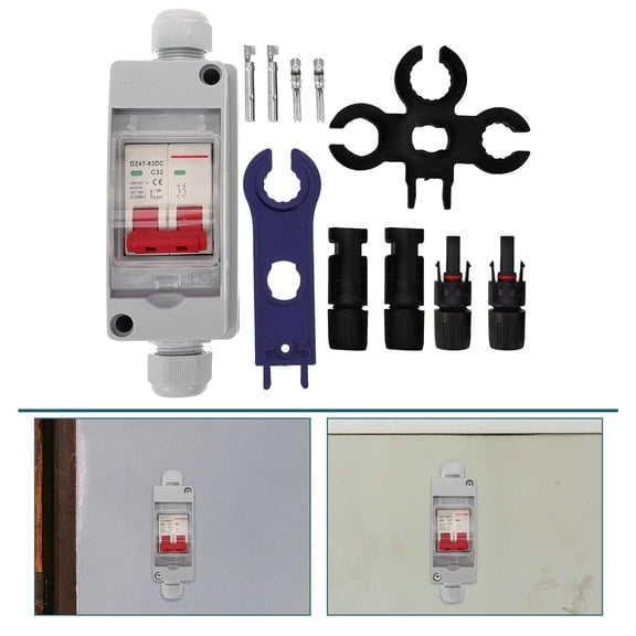 Baluue Light Grey Outdoor Plastic Breaker Box Distribution Panel for Home Use, 1 Set