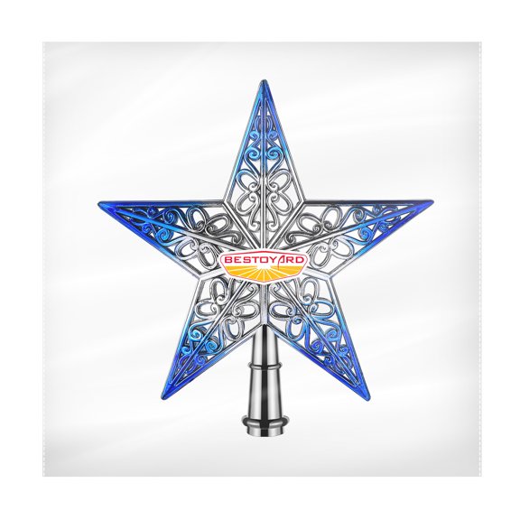Baluue Multi-Color Christmas Tree Star Topper with Easy Installation for Festive Holiday Decoration