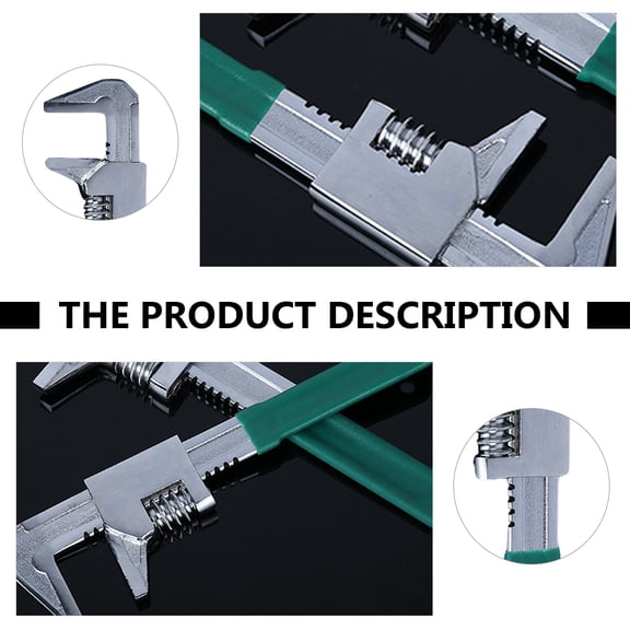 Baluue 1pc F-shaped Right Angle Wrench Pliers Steel Spanner Plumbing Hand Tool