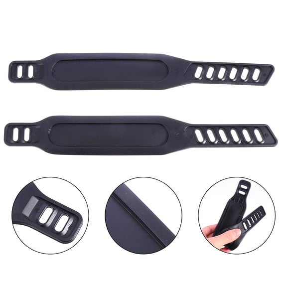 Baluue 2 Pcs Plastic Bike Fix Bands for Exercise Adjustable Pedal Straps for Riding