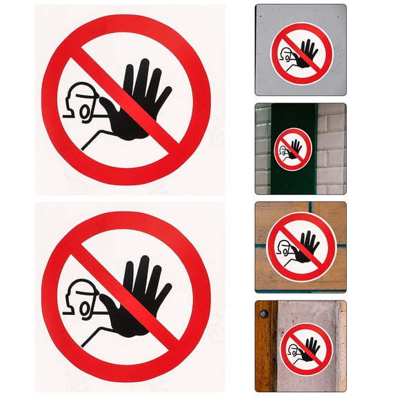 Baluue 20 pcs No Entrance Stickers No Admittance Warning Label Stickers Safety Warning Sign Stickers
