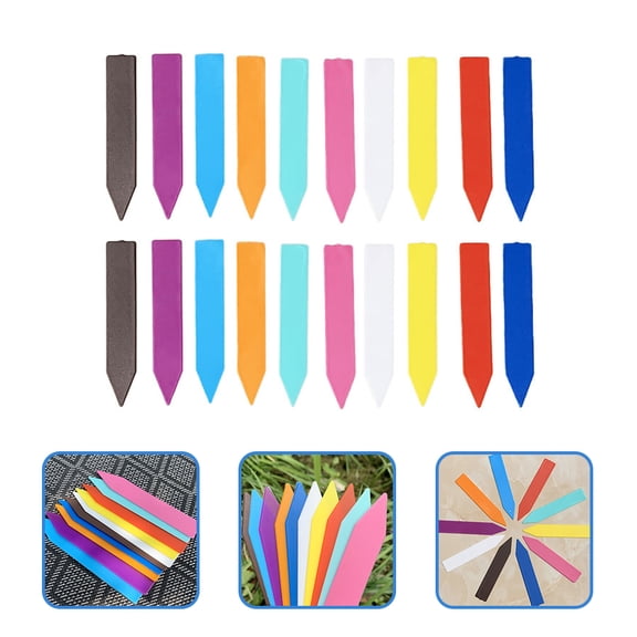 Baluue 200Pcs Rectangular Garden Marker Plant Labels Assorted Color Plant Identification