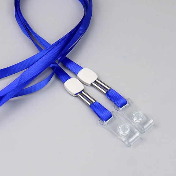 Baluue 20pcs Light Blue Lanyards with ID Card Holder for Visitors in School Use