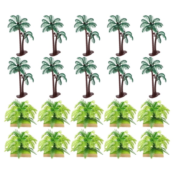 Baluue 20pcs Micro Simulation Small Tree Plastic Assorted Color Fade Resistant for Architectural Projects