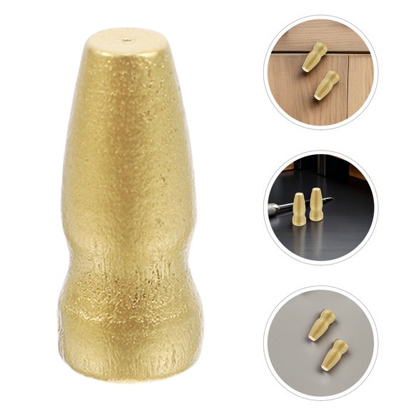 Baluue 25Pcs Wooden Flagpole Finials with Golden Finish Decorative Flag Accessories for Outdoor and Residential Use