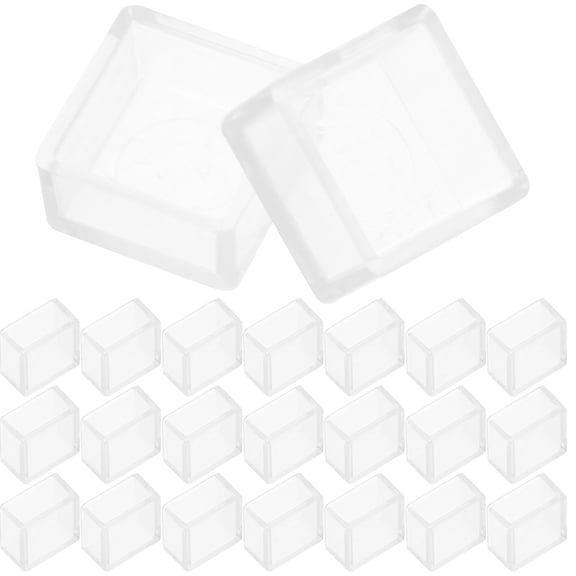 Baluue 25pcs Watercolor Pans Empty Plastic Paint Half Pans Easy to Clean for Students