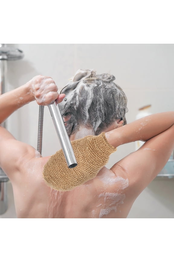 Scrub Gloves Shower Jute Stimulate Circulation Adults Traveling 2PCS