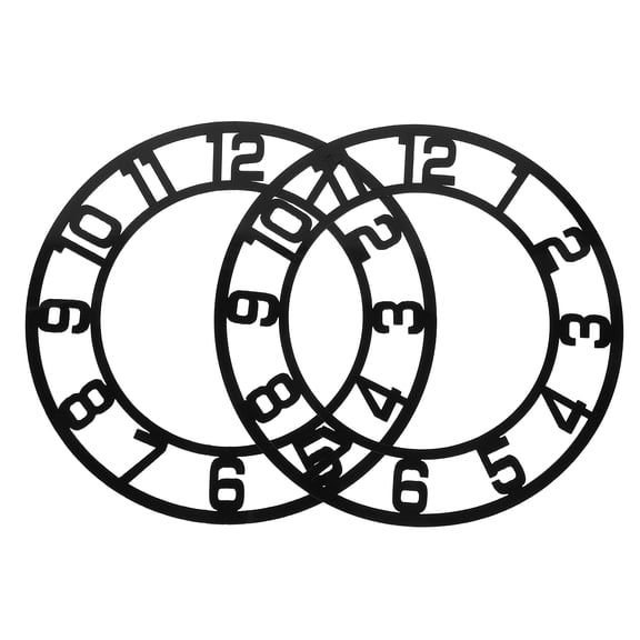 Baluue 2Pcs Adhesive Acrylic Wall Clock Stickers with Mirror Finish and Arabic Numerals for Decor