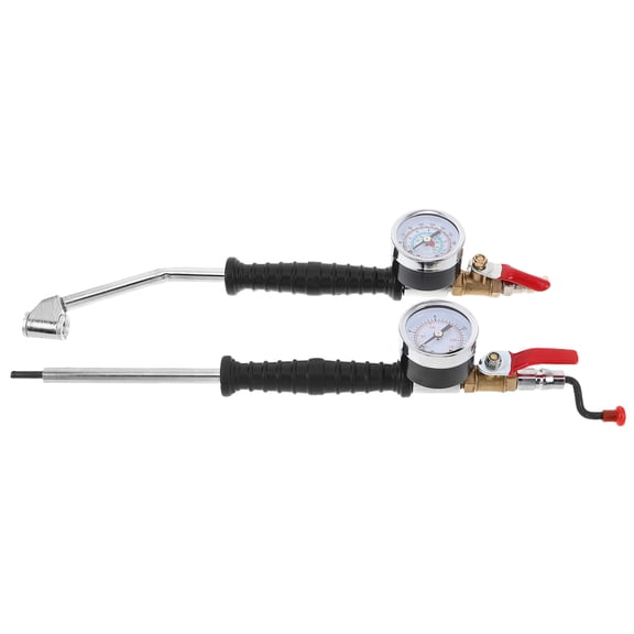 Baluue 2Pcs Air Compressor Tire Inflator Attachment for Car Tires with Handle Easy Quick Inflation