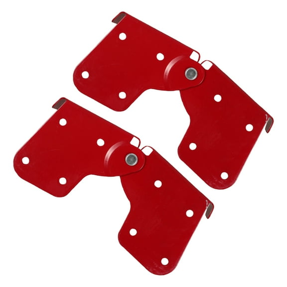 Baluue 2Pcs Attic Ladder Pull Down Hinge Red with Spacesaving Folding Design