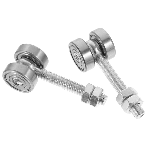 Baluue 2-Pack Heavy Duty Galvanized Barn Door Trolley Wheels for Industrial Sliding Door Hardware