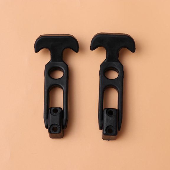 Baluue 2-Pack Adjustable Stainless Steel Car Hood Latch Lock and Tailgate Buckle in Black for Secure Fit