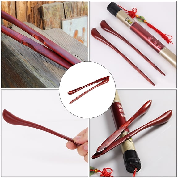 Baluue Set of 2 Dulcimer Practice Hammers with Rosewood Handles, Brown - Perfect for String Instrument Training and Practice