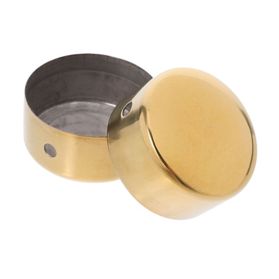 Baluue 2Pcs Golden Stainless Steel Post Cap Base Handrail Cover for Commercial and Residential Stairs